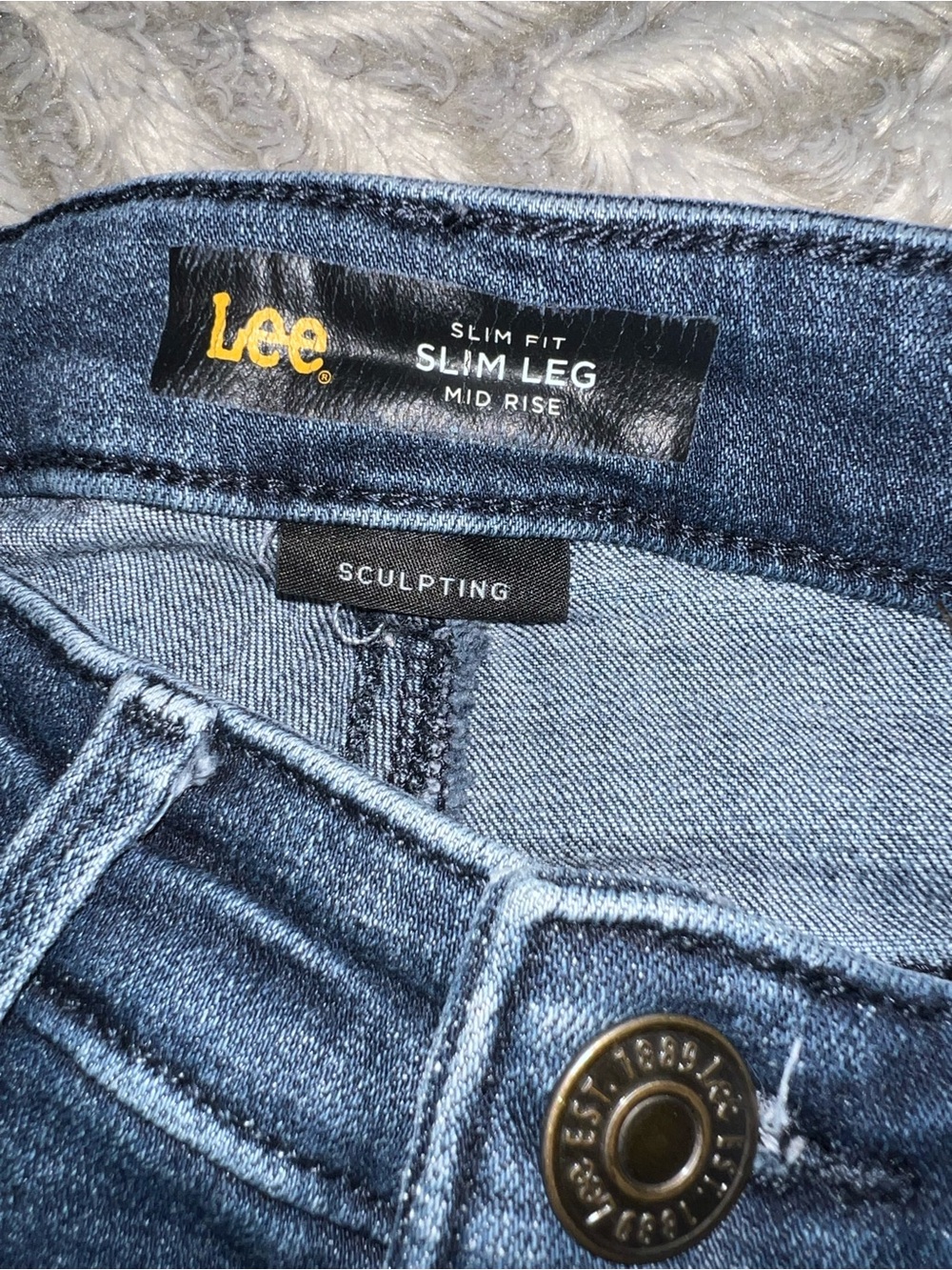 Lee Slim Leg Sculpting Jeans - Dark Blue Denim